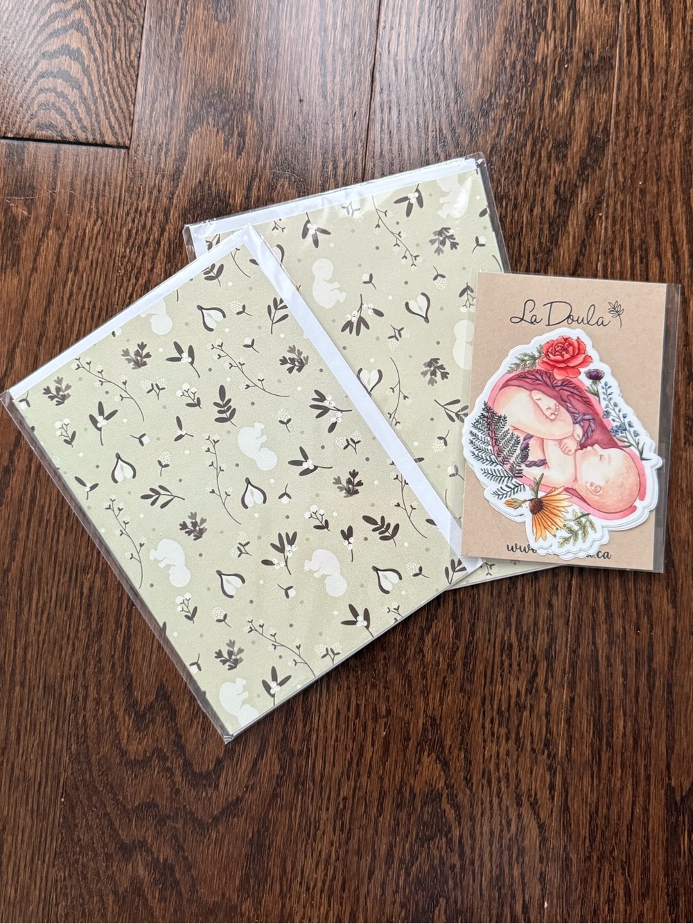 La Doula Greeting Cards & Stickers Set - Perfect Midwife Gift